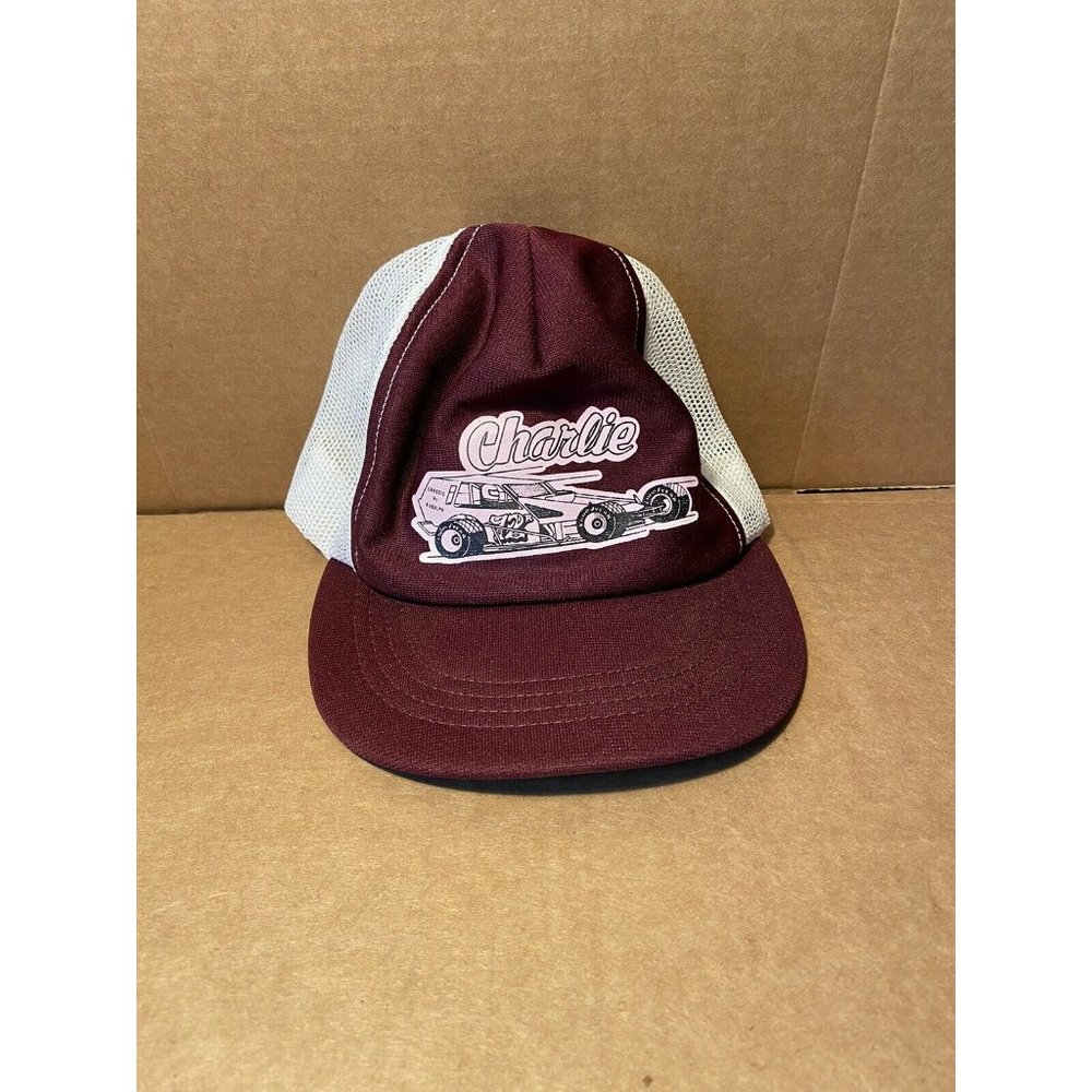 Drag Racing Vintage Style Red White Trucker Cap Hat Challenger Caps One Size